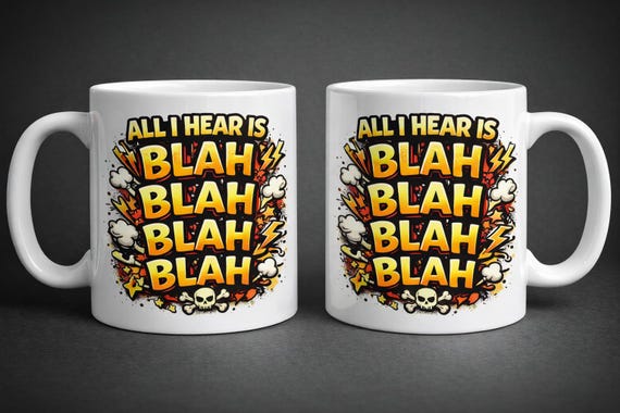 Blah Blah Sarcastic Coffee Mug - Funny Gift