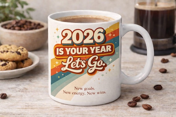 2026 Is Your Year Mug – Motivational Coffee Cup