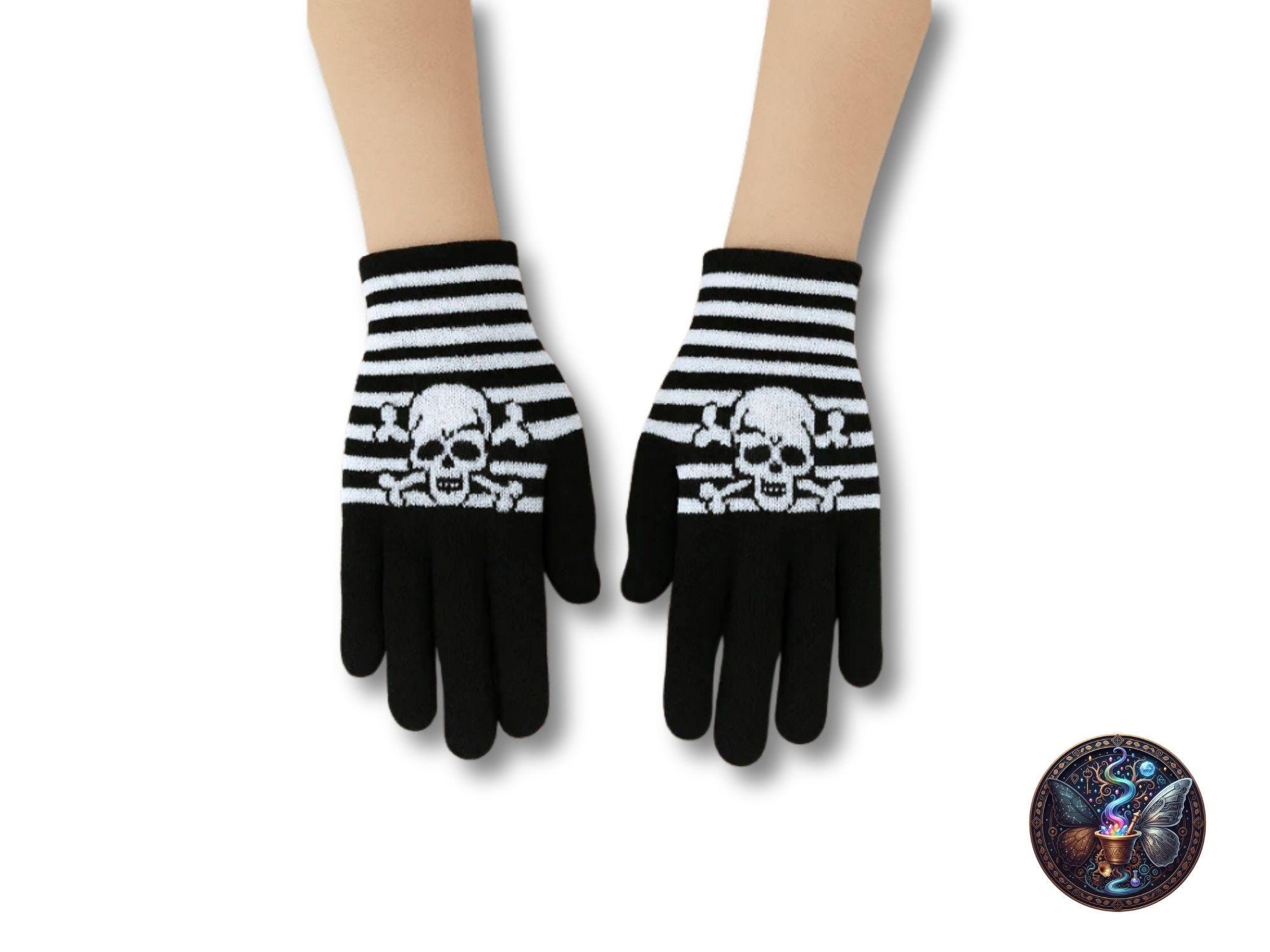 Halloween Skelett-Handschuhe – Fischnetz-Design Mit Knochen-Motiv, 50 Cm Lang, Aus Polyester – Gruseliges Kostümzubehör Für Mottopartys
