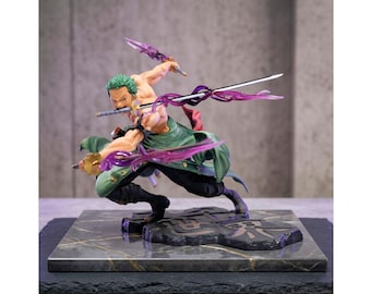 One Piece Roronoa Zoro PVC Action Figure, Three Sword Style Santoryu Statue