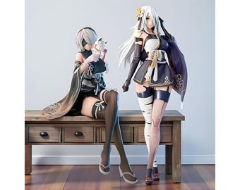 2B NieR Automata Figure, Personalized YoRHa No.2 Type B Game Statues, Collection Ornament