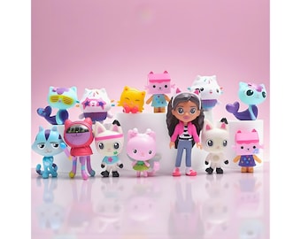 Gabby Dollhouse Figure Toy, 13pcs Personalized Action Figure, Birthday Kids Gift