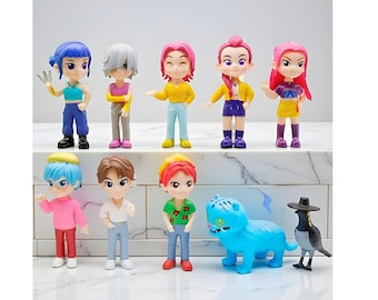 Anime Chibi Figures, 10pcs Personalized Rumi Mira Zoey Saja Boys Collectible Figurines