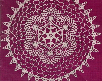 1956 Swirls Vintage Crochet  Doily Pattern PDF