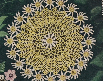 1949 Vintage Crochet Daisy Doily Pattern