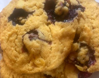 Lemon Blueberry Coconut Toffee Cookies Baked Goods Large Soft Chewy Cookies
