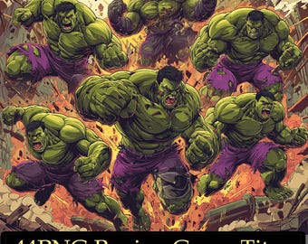 Rage Brute Power Hero PNG Bundle | Ultra Detailed Comic Style Force Art
