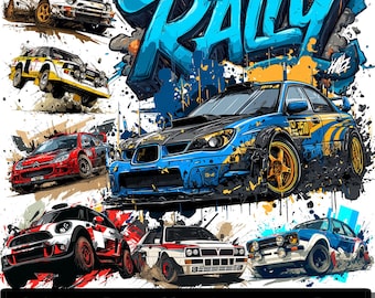 Extreme Rally Off-Road Cars PNG Bundle | Dirt Track Racing Speed & Dynamic Effects