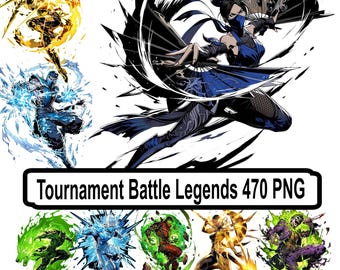 Tournament Battle Legends PNG Pack – 470 Martial Arts Heroes & Defeated Combat Characters