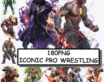 Iconic Pro Wrestling PNG Bundle | 184 Ultra-Detailed 3D Images