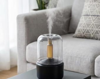 Modern Candlelight Aroma Diffuser 120ml, Air Humidifier with Light Home, Car & Office Decor