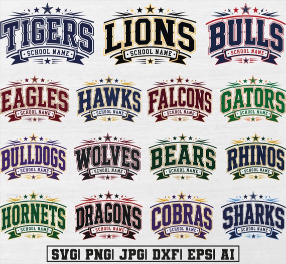 Custom School Mascot Football Baseball Hockey Retro Design PNG, Personalized Football Svg, Custom Mascot PNG,  Custom School Team Png,Svg