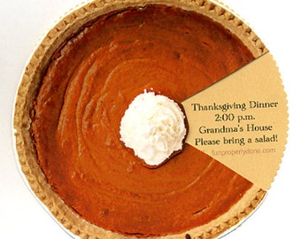 Thanksgiving Invitation Kit - Pumpkin Pie - Printable PDF