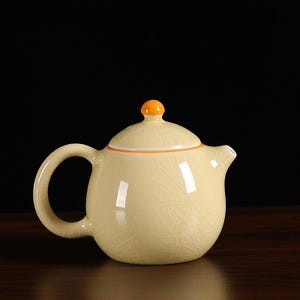 Creatieve mini theepot in de vorm van een drakenei | Kung Fu theepot | Keramische theeset met ijsbarsten | Kung Fu theeset | Retro theeset | Kleine theepot