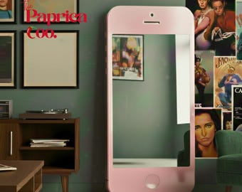 Giant iPhone Style Full Length Mirror - Y2K Room Decor - Aesthetic Standing Mirror - Tech Inspired Retro Home Decor - Wall Decor and Mirror