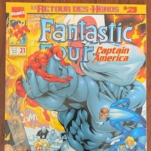Vintage Le Retour Des Heros #21 French Fantastic Four Captain America Comic Book