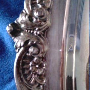 Large tray - Poole Silver hollowware meat platter marked Old English silver