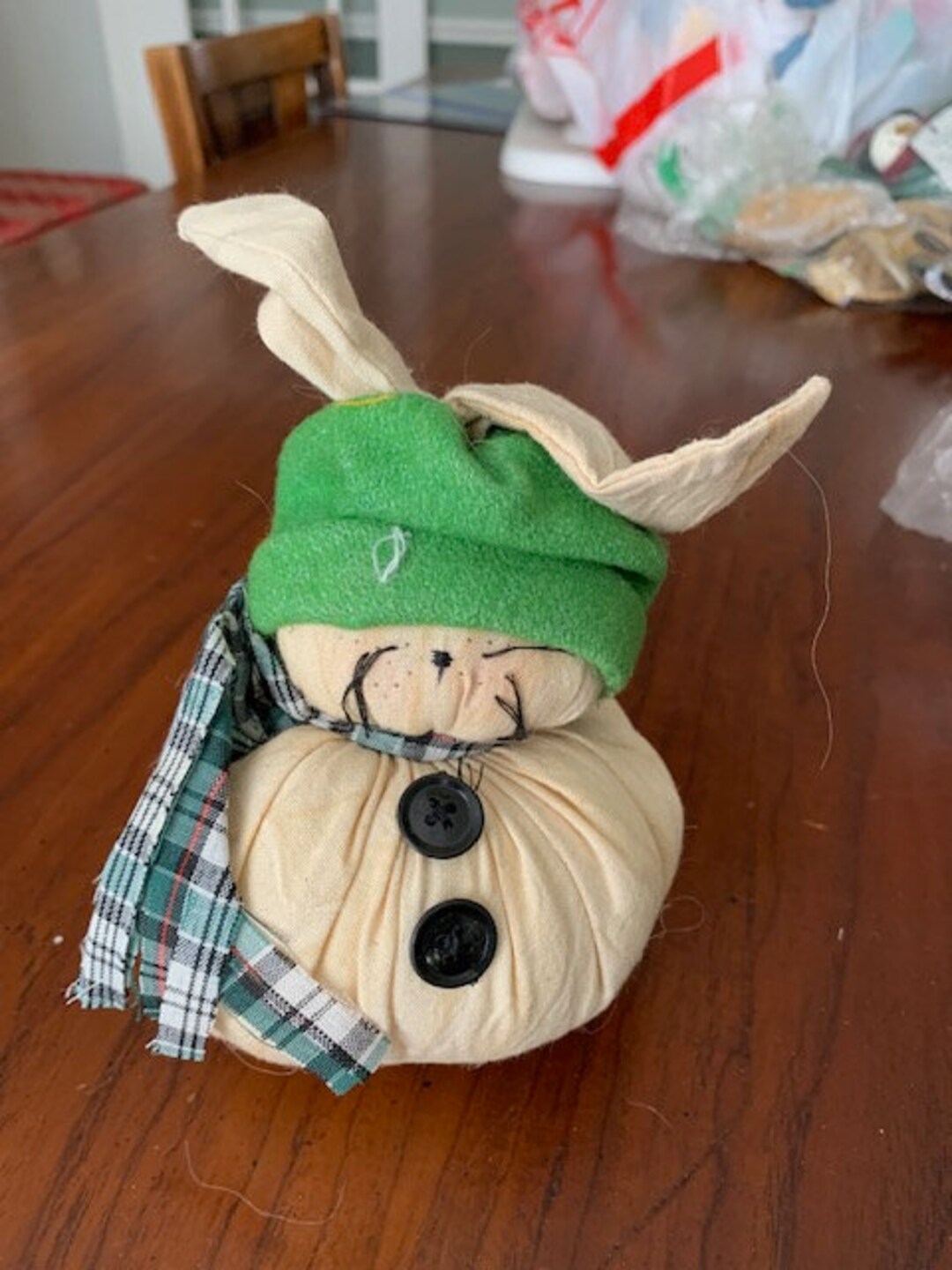 Rustic Plush Vintage Wang's International Rustic Plush Cloth Winter Bunny Rabbit ...