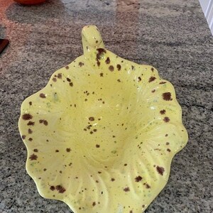 California Pottery Style Speckle Cornucopia Vase or Dish