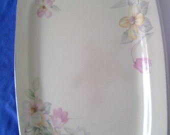 Homer Laughlin Deco Floral Platter