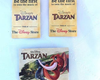 Collectible Disney's Cast Member Disney Tarzan Movie - Terk and Tantor Pinback Promo Advertising Pin Set - Mint