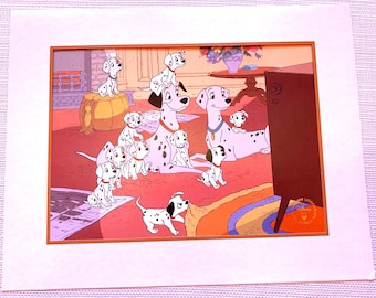 One Hundred and One Dalmations Movie Official Disney Cast Member Exclusive Lithograph Print with Original Envelope