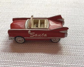 Vintage Santa Cadillac Christmas Holiday Decoration