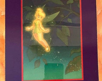 Rare Disney 75th Anniversary Peter Pan's  Tinker Bell Lithograph