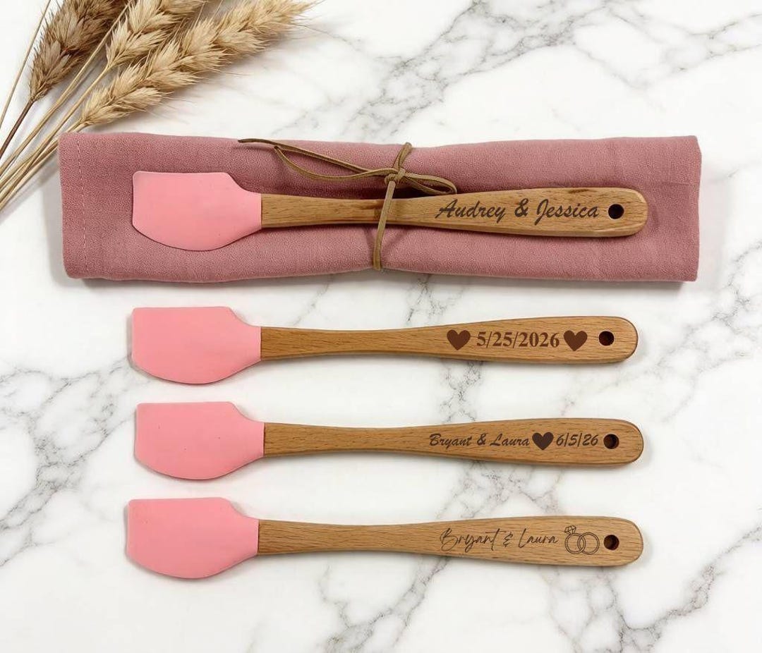 Personalized Mini Spatula Wedding Favors, Bridal Shower Favor, Wedding ...