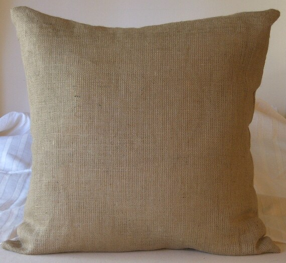 Burlap Euro Shams Pillow Cover 24 X 24 Lined For