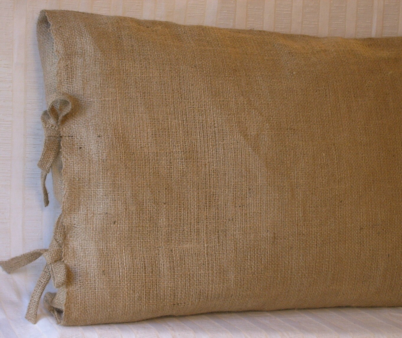 2King Burlap Pillow Shams with Tie Closure 36 X Etsy