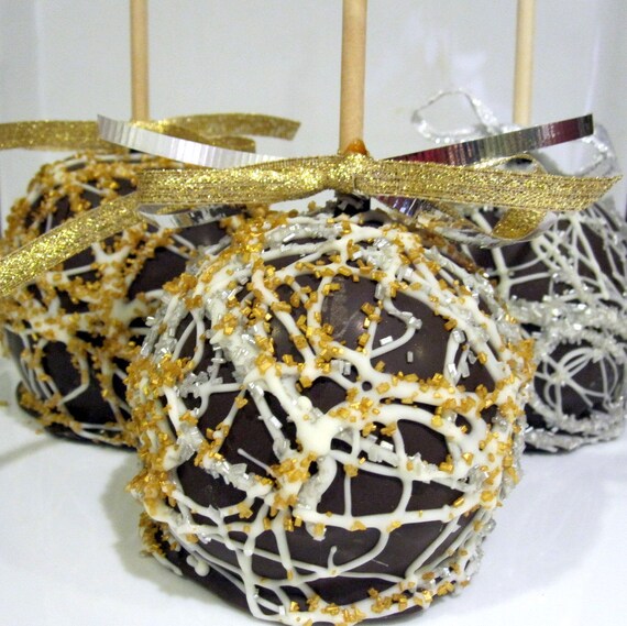 Wedding Favors Chocolate Candy Apples Silver Gold 6 Pack Etsy