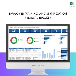Employee Training and Certification Tracker | Excel Dashboard and Renewal Management