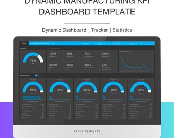 Dashboard KPI di produzione dinamica Excel / Tracker OEE, metriche di produzione, modello di analisi dei tempi di inattività
