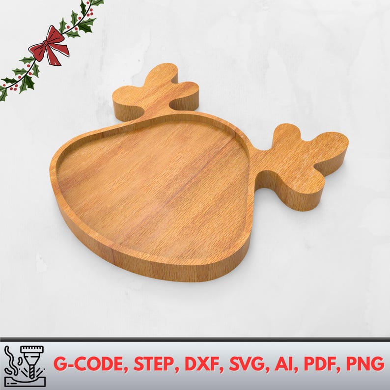 Reindeer Serving Tray CNC Files for CNC Router - Etsy