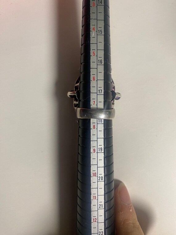 Vintage Amethyst Statement Ring, Sterling Silver,… - image 13