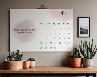 Self-care quote calendar | Monthly affirmations | Mindfulness calendar | Personal ritual | Gift for more self-confidence