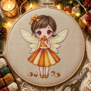 Ghostly Butterfly Pumpkin Patch Cross Stitch Pattern PDF (Digital Download)