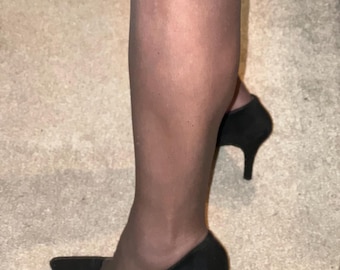 Nearly Black sheer tights M/L