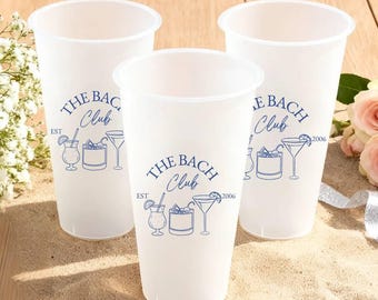 Custom Bachelorette Party Frosted Cups, Personalized Bachelorette Cups, Bachelorette Party Favors, Custom Bach Party Cups, Bride Tribe Cups