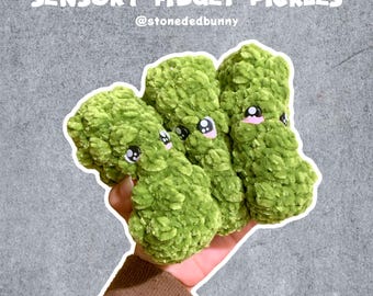 Pickle Plushies (PDF Pattern) | Fun Fidget Amigurumi Patterns, No Sew Beginner Friendly Plushie,  Digital Download Crochet Pattern