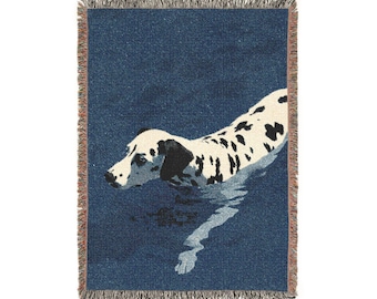 Dalmatian Dog Woven Blanket