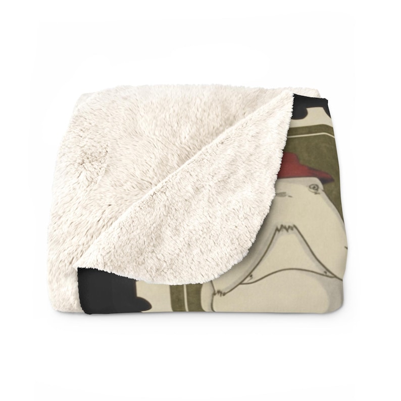 Studio Ghibli Stamp Collage Sherpa Fleece Blanket image 3