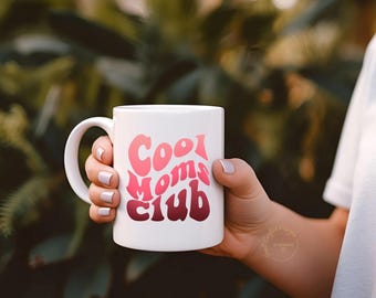 Cool Moms Club Tasse | Coole Mama Becher | Geschenk für Mama | Trendige Mom Tasse | Motherhood Mug | Geschenk Freundin Mama | Muttertag