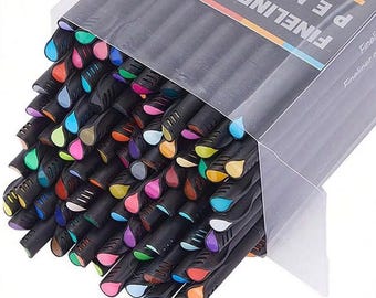 Rotuladores de punta fina de colores, marcadores de dibujo de punta fina para diario, escritura, toma de notas, calendario y colorear.
