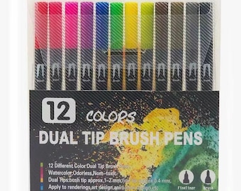 Juego de rotuladores de acuarela de 12 a 120 colores, bolígrafos de punta fina de doble punta para principiantes y artistas profesionales.