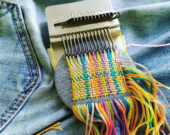 Telar de zurcido estilo Speedweve, herramienta visible para reparar vaqueros, kit de tejido creativo