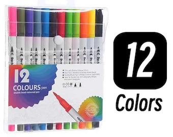 Color Dual Tip Markers, Brush and  Fine Tip Pens for Drawing, Coloring and  Journaling & Calligraphy