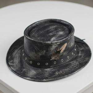 Genuine Leather Top Hat - Handmade John Marston Cosplay Replica