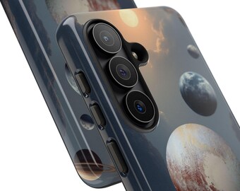 Pluto Planet Phone Case | Dark Cosmic Space Design, Astrology Inspired Cover, Transformation Aesthetic Artwork